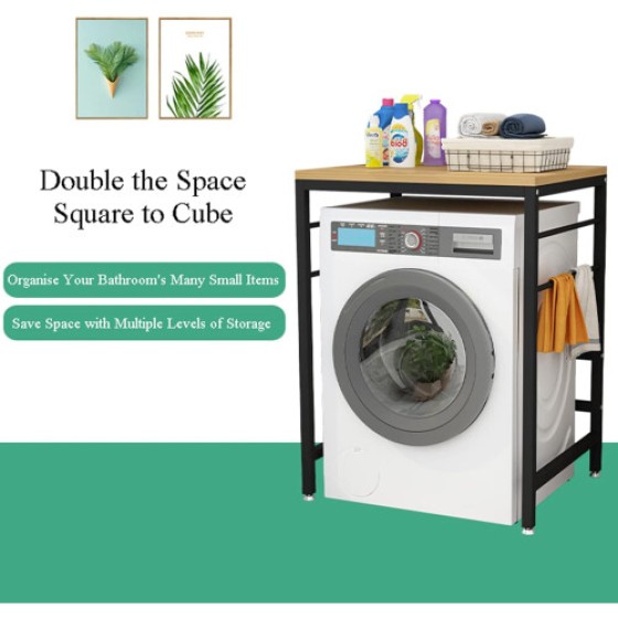 Wäschetrockner-Regal über der Waschmaschine, freistehend, für Frontlader, platzsparend, Badezimmer-Organisierer, robustes Design